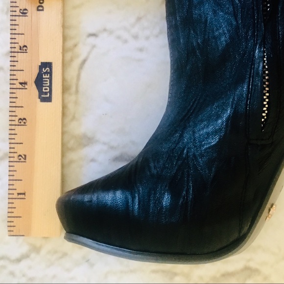 Givanno Leather Silver Spike Stiletto Booties NIB - Picture 5 of 8